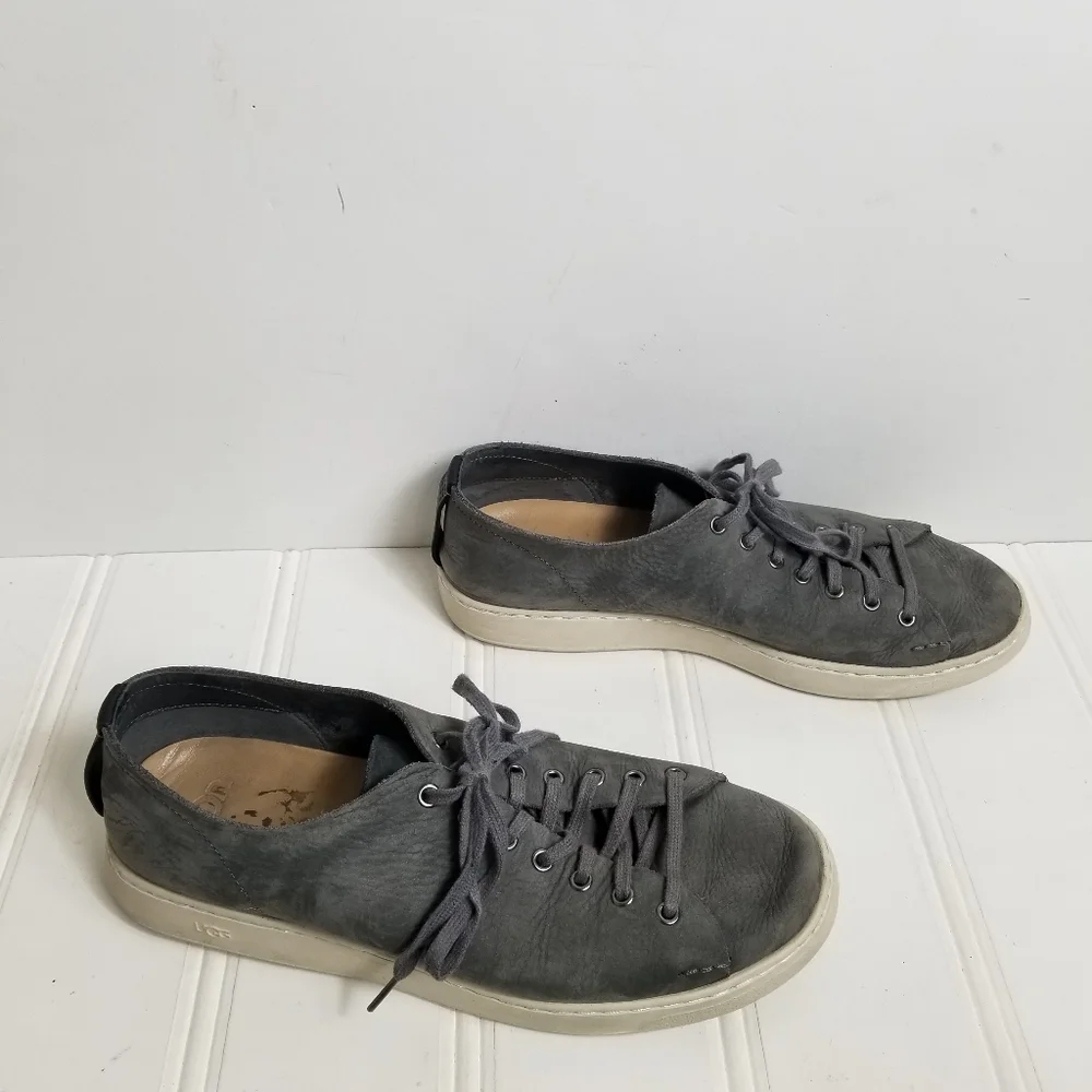 UGG Sneakers Men’s 9.5 Pismo Gray Nubuck Slip On Casual Comfort Shoes
